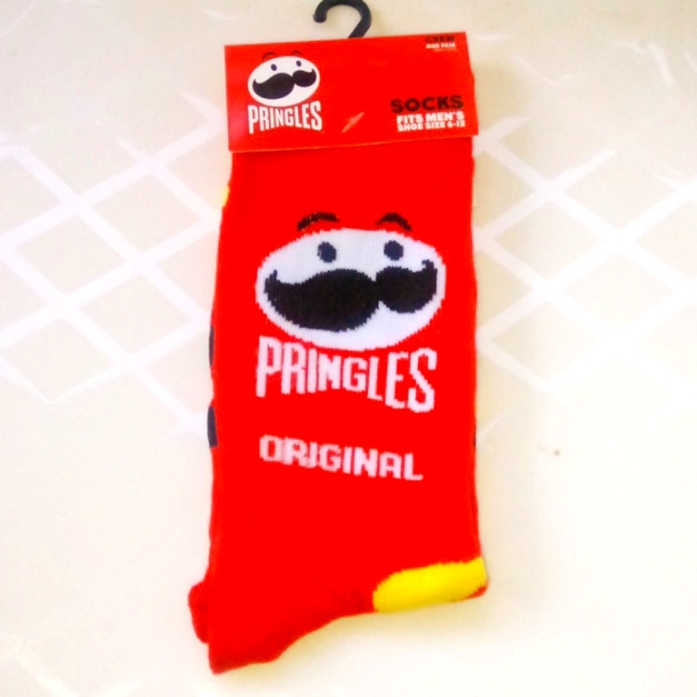🆕 ReD "PRINGLES" LoGo BRaND STyLe Crew Socks 🧦 SIZE:6-12 Men's @See PICS PLZ